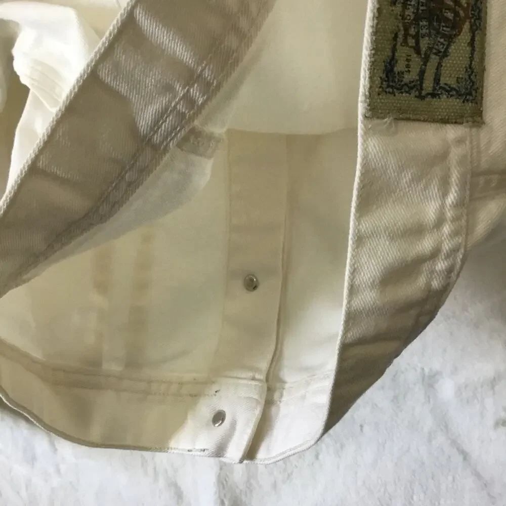 Ralph Lauren Girl White Cropped Denim Jacket